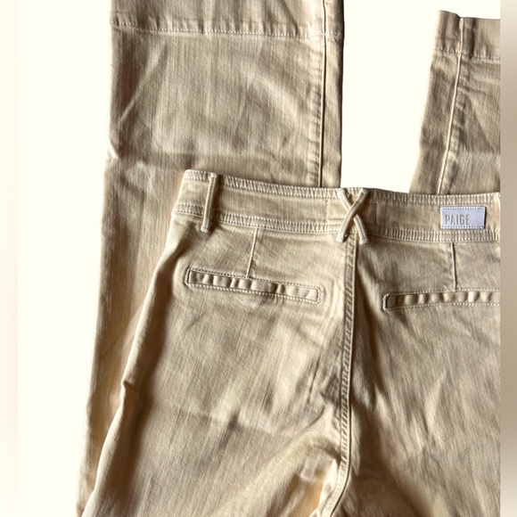 PAIGE Nellie Wide Leg Culotte Jeans in Light Yellow Size 27 - Picture 8 of 16